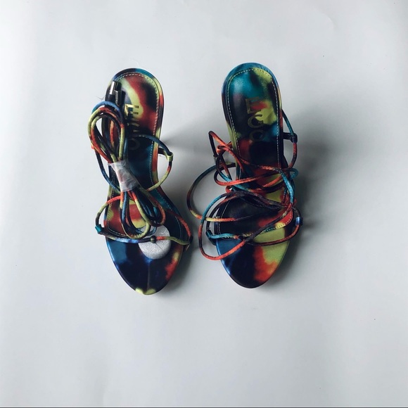 Shoes - Multi Colored Strappy High Heels